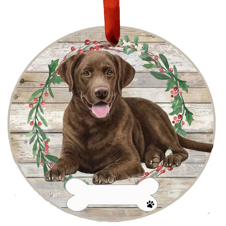 Christmas Ornament Labrador Chocolate