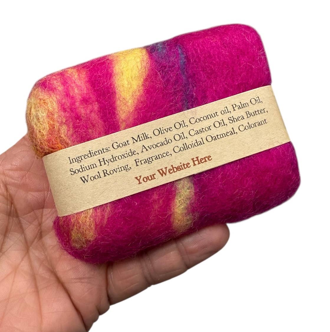 Custom Company Label Felted Goat Milk Soap: Variety Of Scents