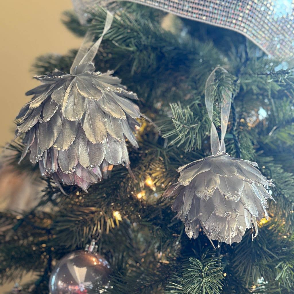 Metallic Silver Christmas Ornament