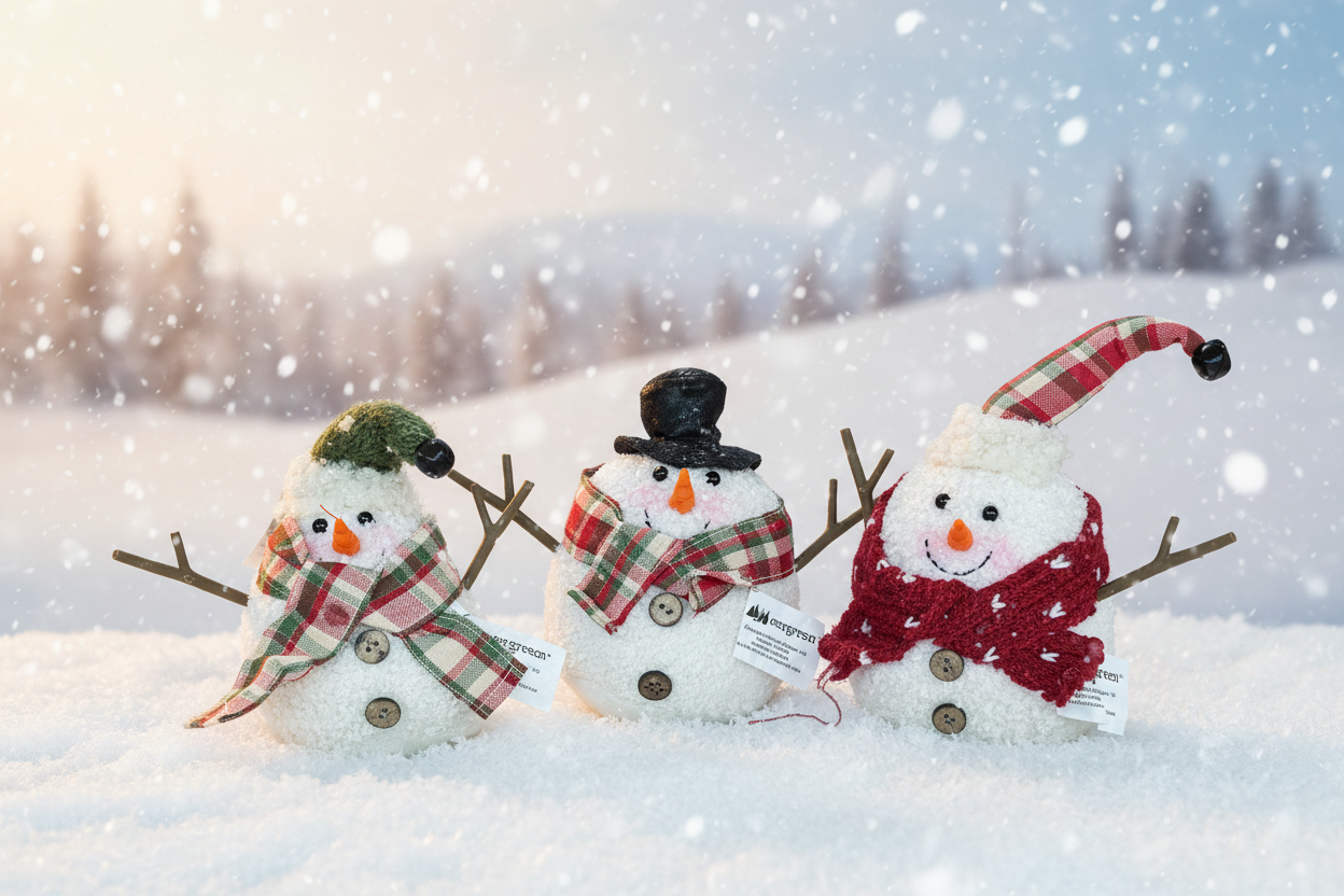 Fabric Snowman Ornament