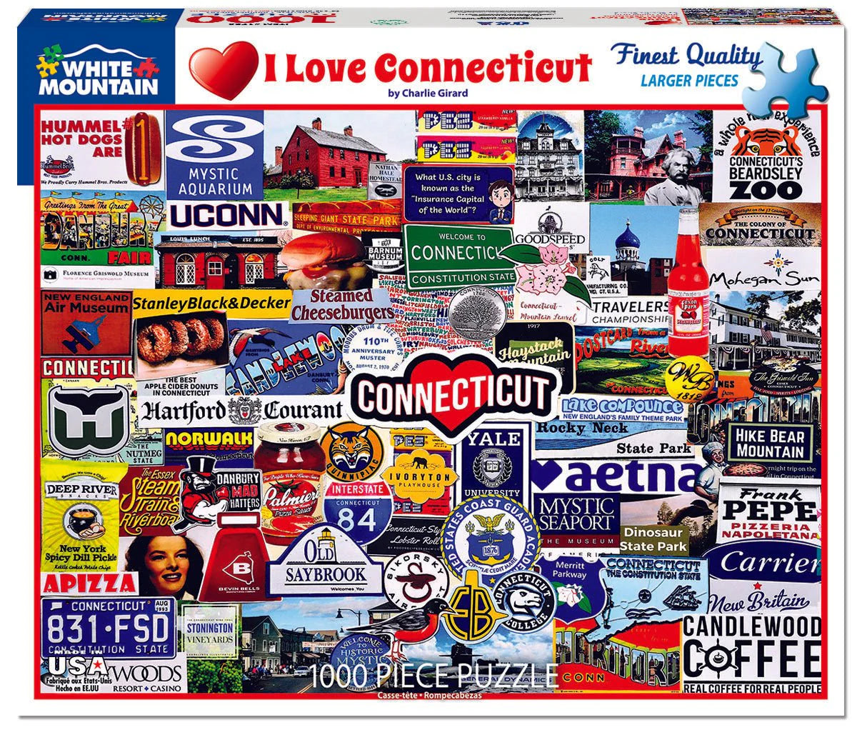 I Love Connecticut - 1000 Piece Jigsaw Puzzle