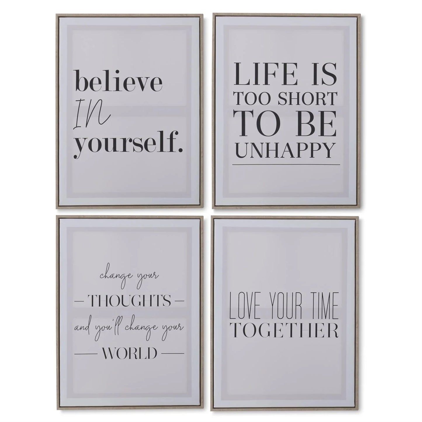 Wood Framed White Inspirational Sign