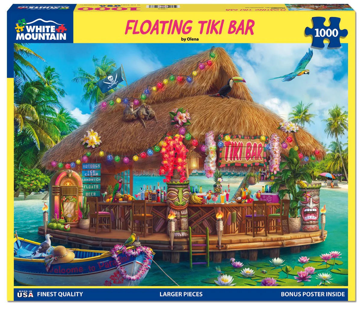 Floating Tiki Bar - 1000 Piece Jigsaw Puzzle