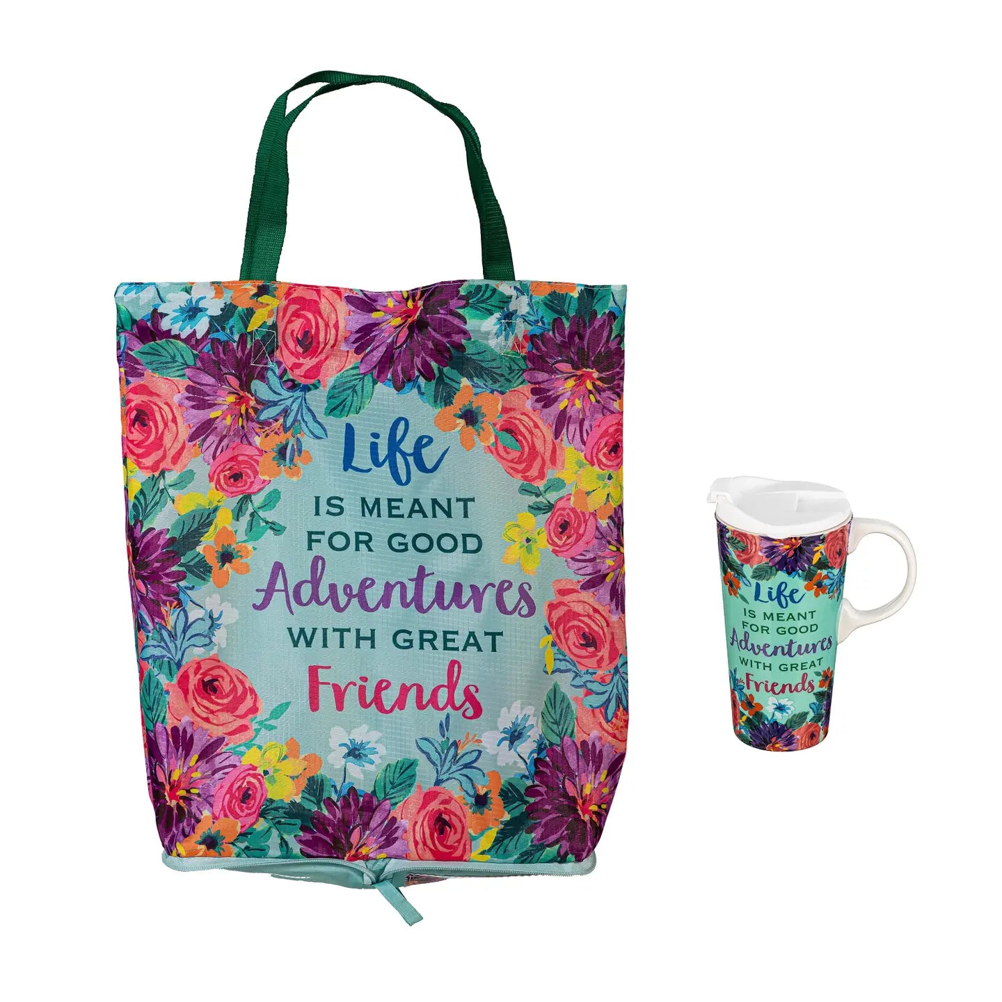 Life Is Meant For Good Adventures Cup & Tote Set