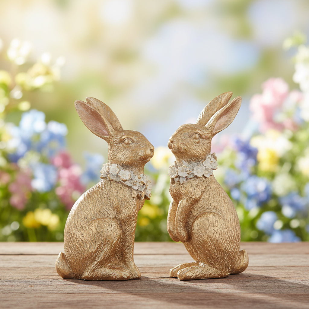 Gold Resin Bunny
