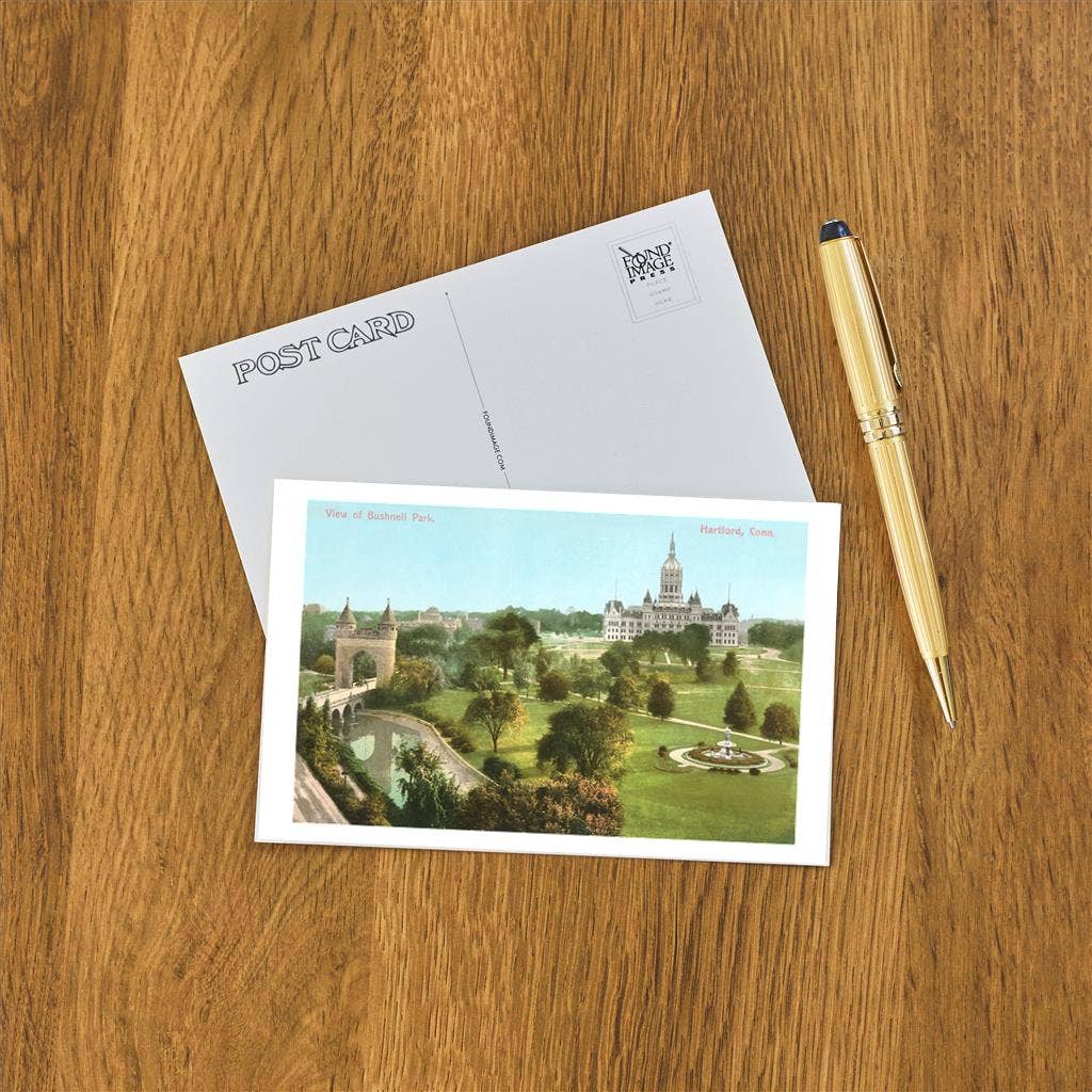 Postcard CT-187 Bushnell Park, Hartford