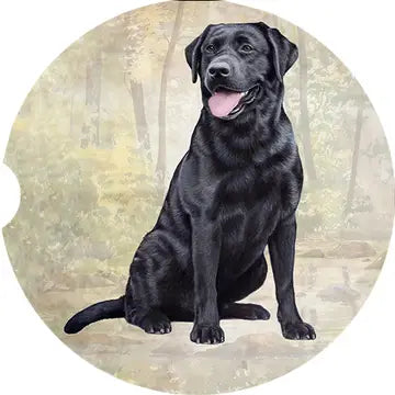 Black Lab Car Coaster