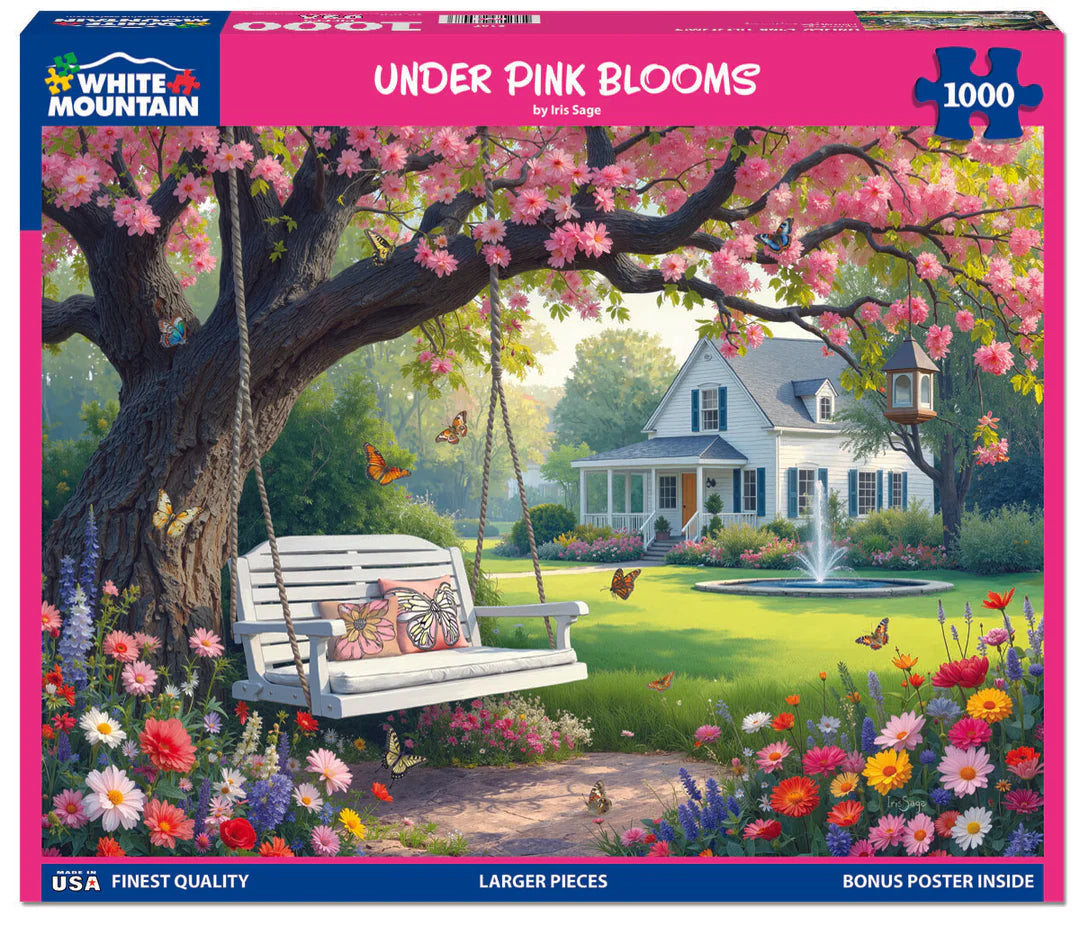 Under Pink Blooms - 1000 Piece Jigsaw Puzzle