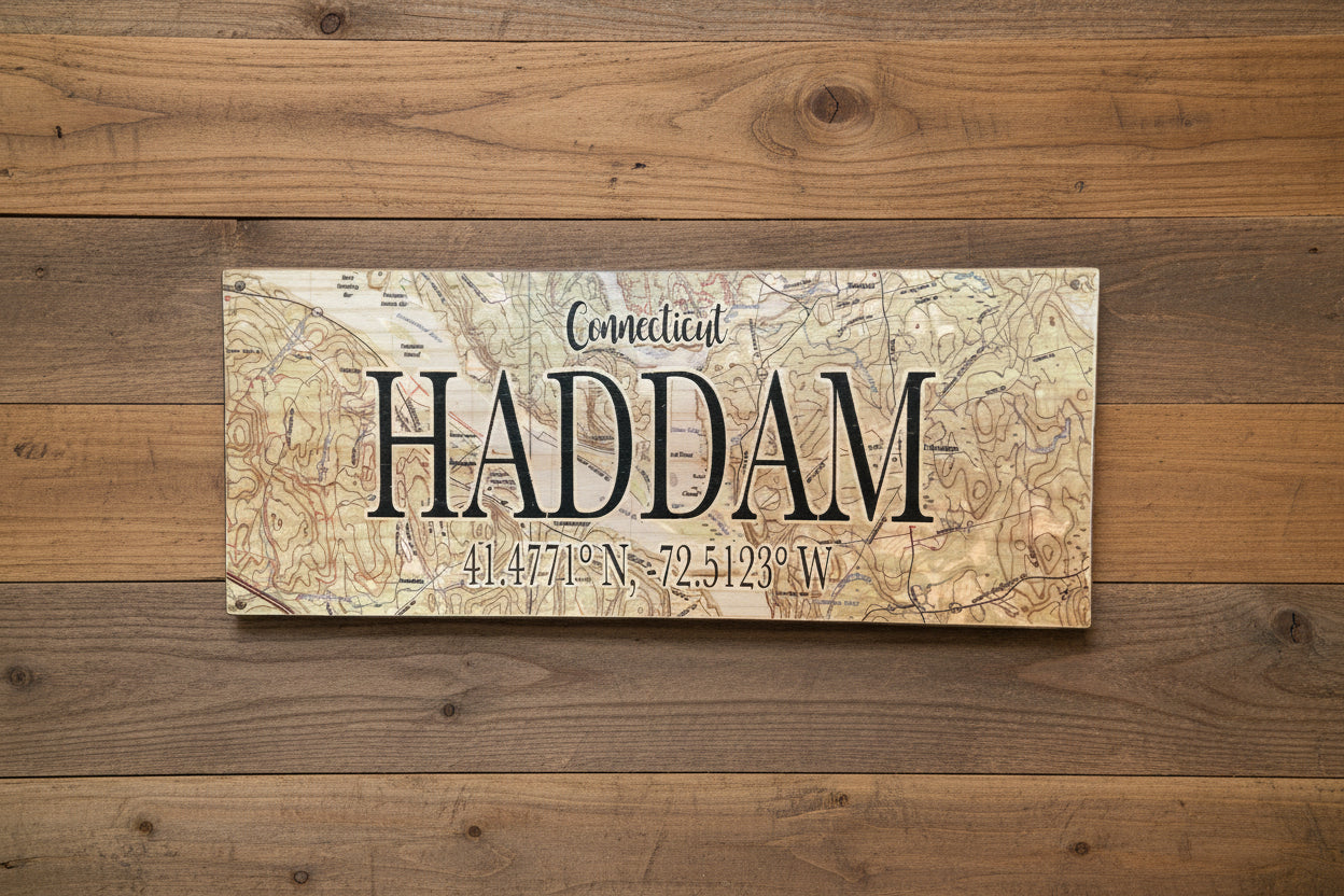 Mini Coordinate Map - Haddam