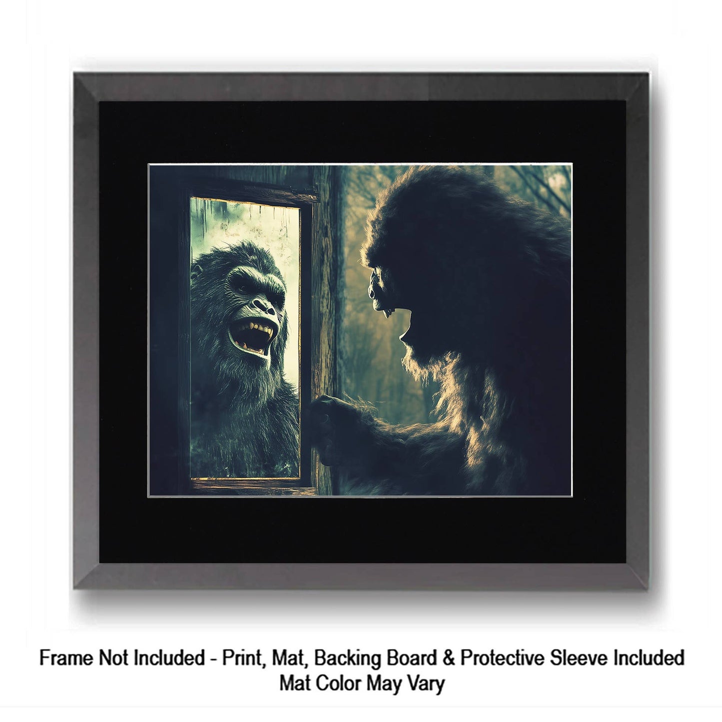 Bigfoot Banjo Bob by the Lake - Art Prints – 8″x10″ Artwork in 11″x14″ Mat