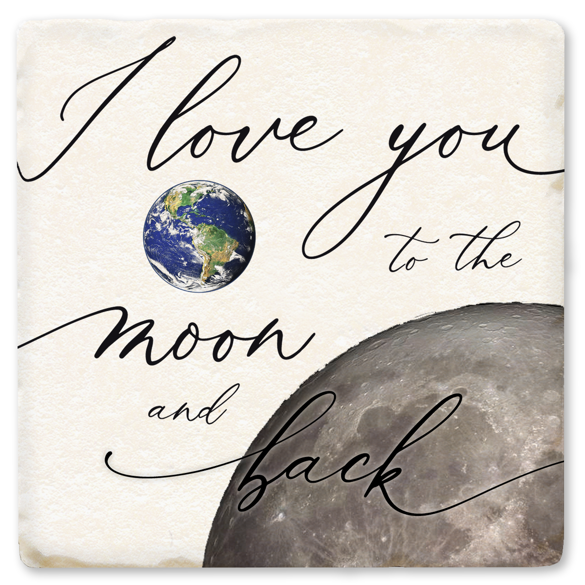 I Love You To The Moon Coaster