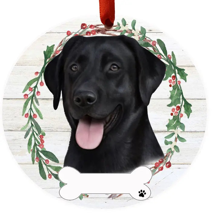 Christmas Ornament Labrador Black