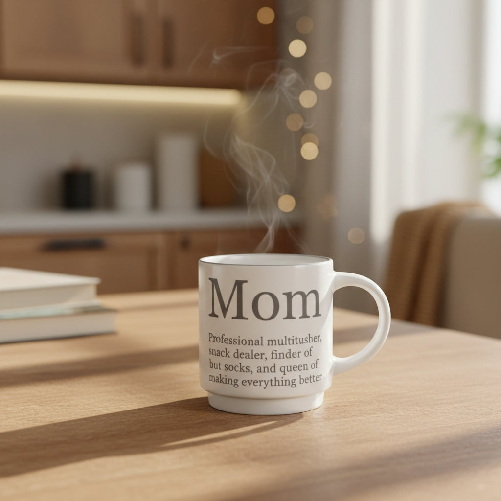 Coffee Cup Funny Title Series Ceramic Cup, Mom, 14oz, Gift Box