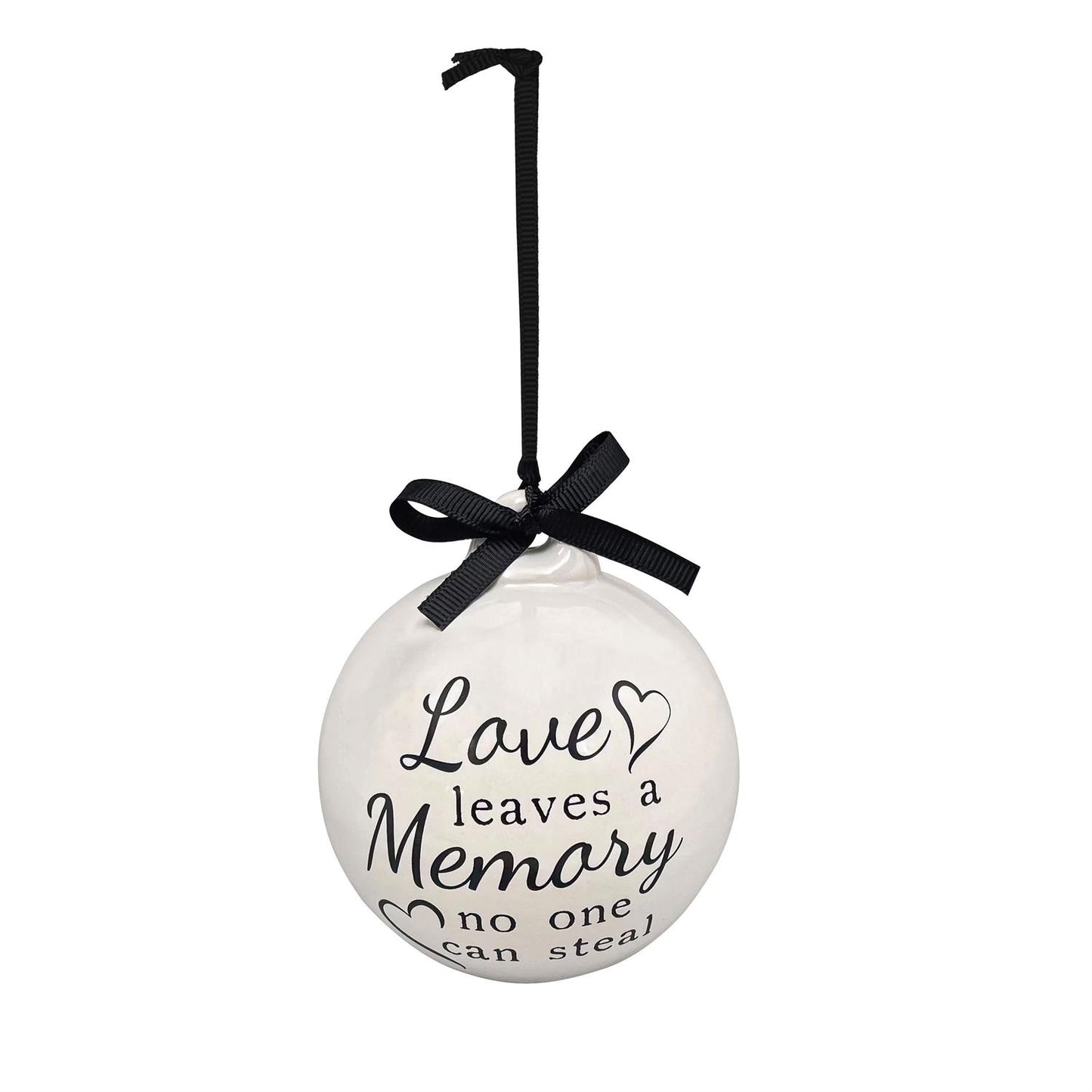 Ceramic Remembrance Ornament With Bow (Each)
