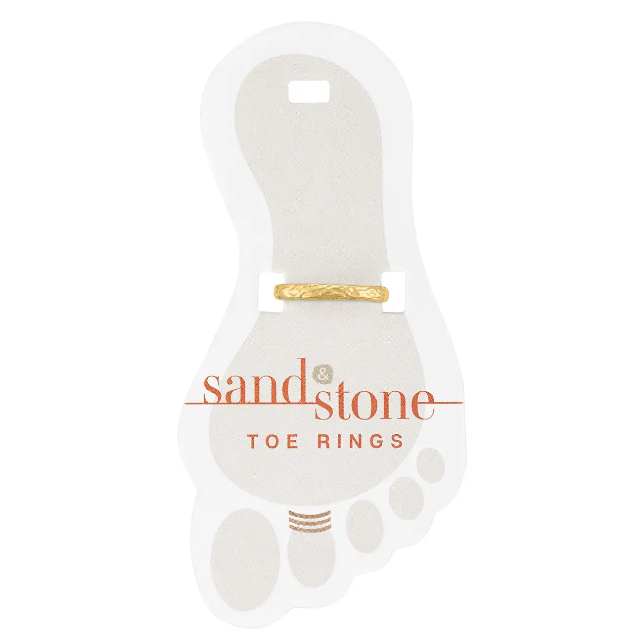 Gold Hammered Sand & Stone Toe Ring