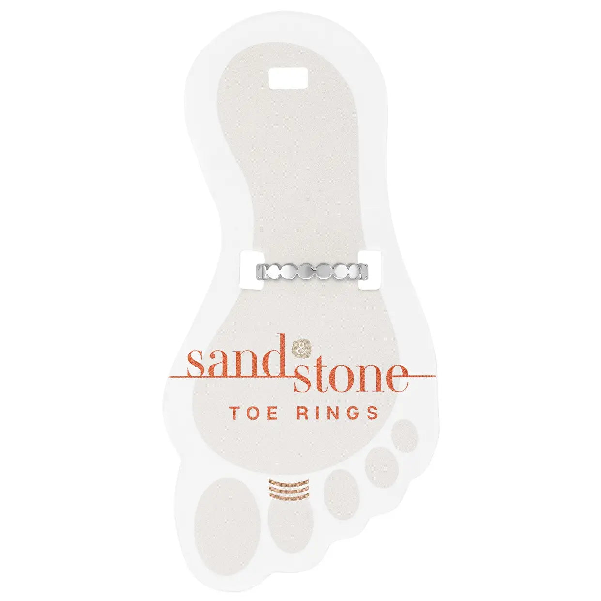Silver Infinity Circle Sand & Stone Toe Ring