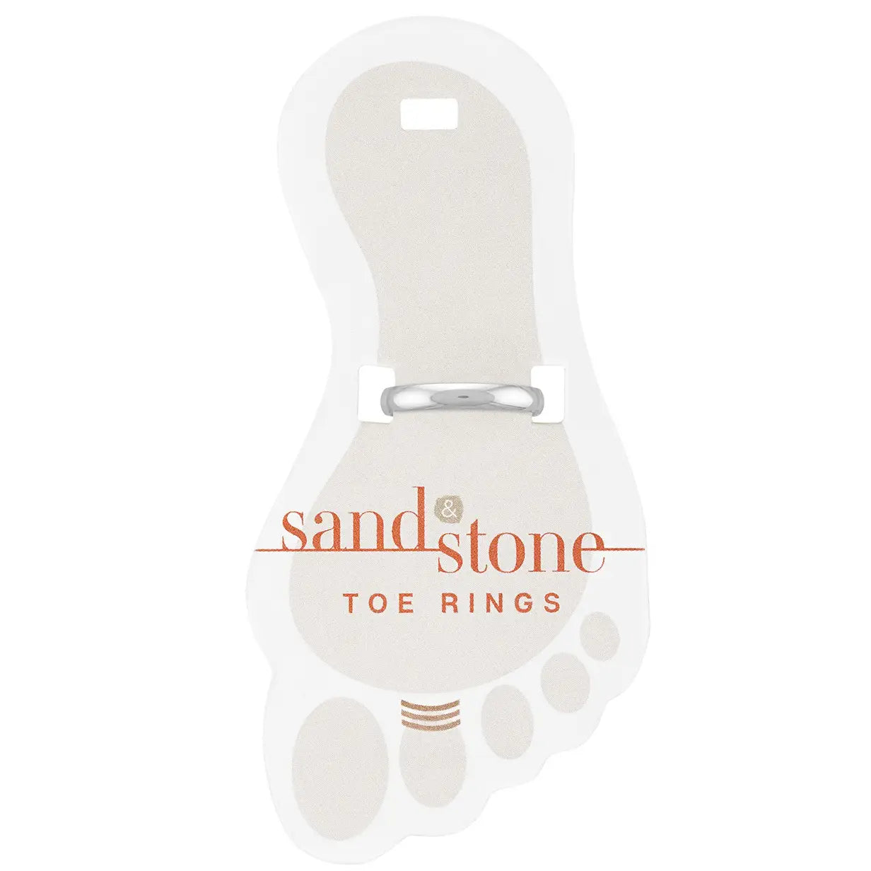 Silver Solid Band Sand & Stone Toe Ring
