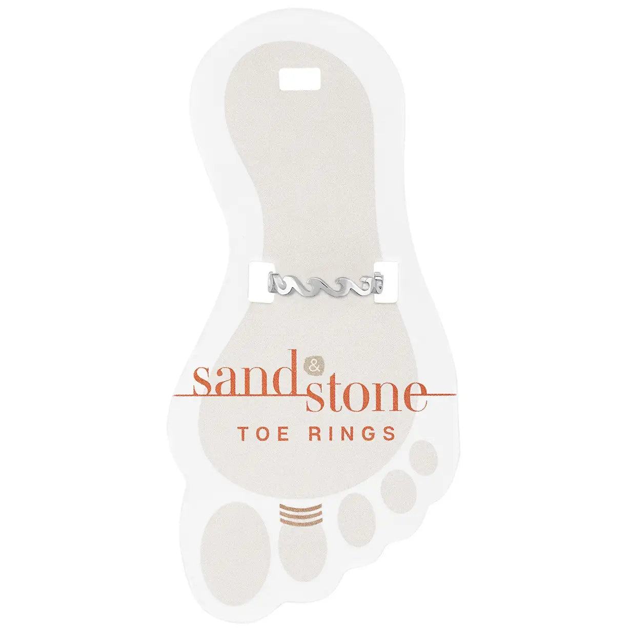 Silver Infinity Wave Sand & Stone Toe Ring