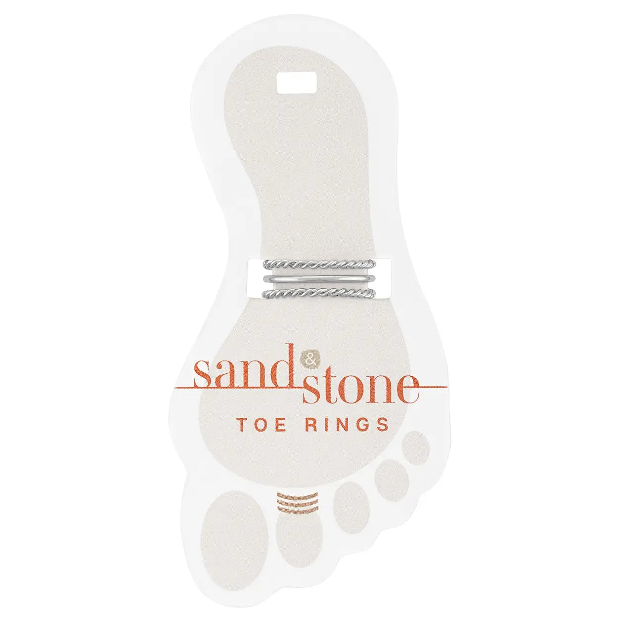 Silver Triple Layer Sand & Stone Toe Ring