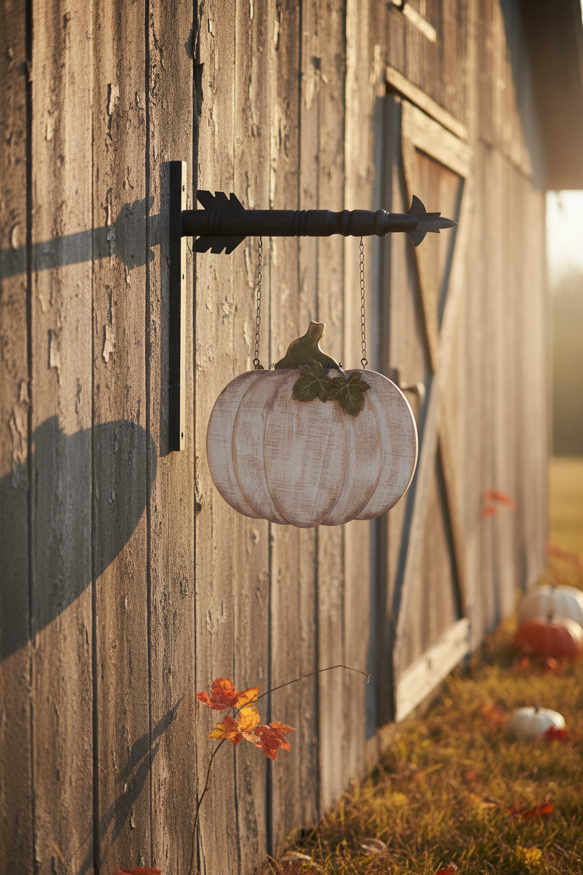 White Washed Wood Pumpkin Arrow Replacement