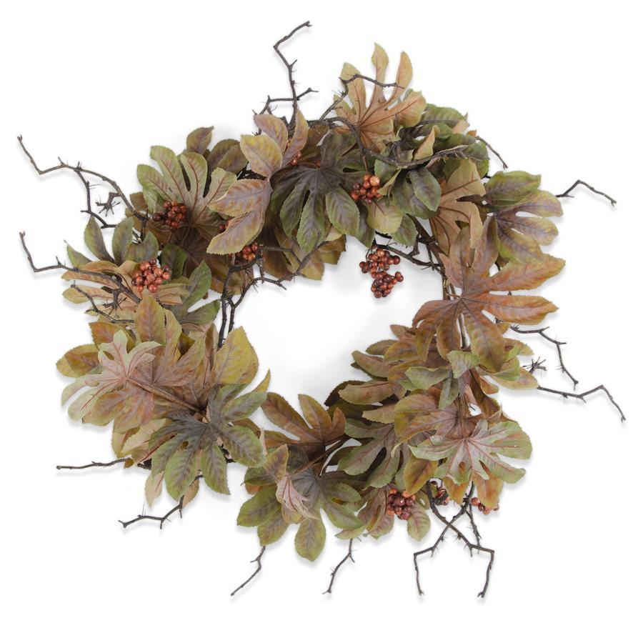24 inch ball multicolor, rice paper plant wreath