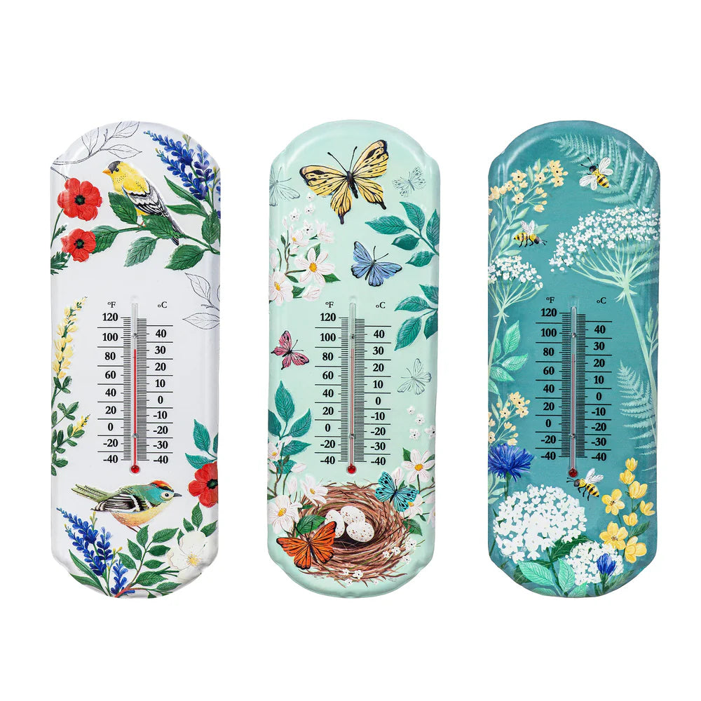 Metal Thermometer Garden Decor