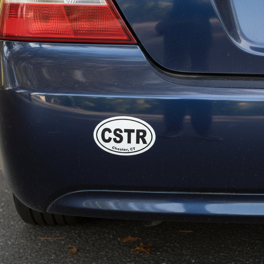 Chester CT Oval Sticker Vinyl Decal: 5"