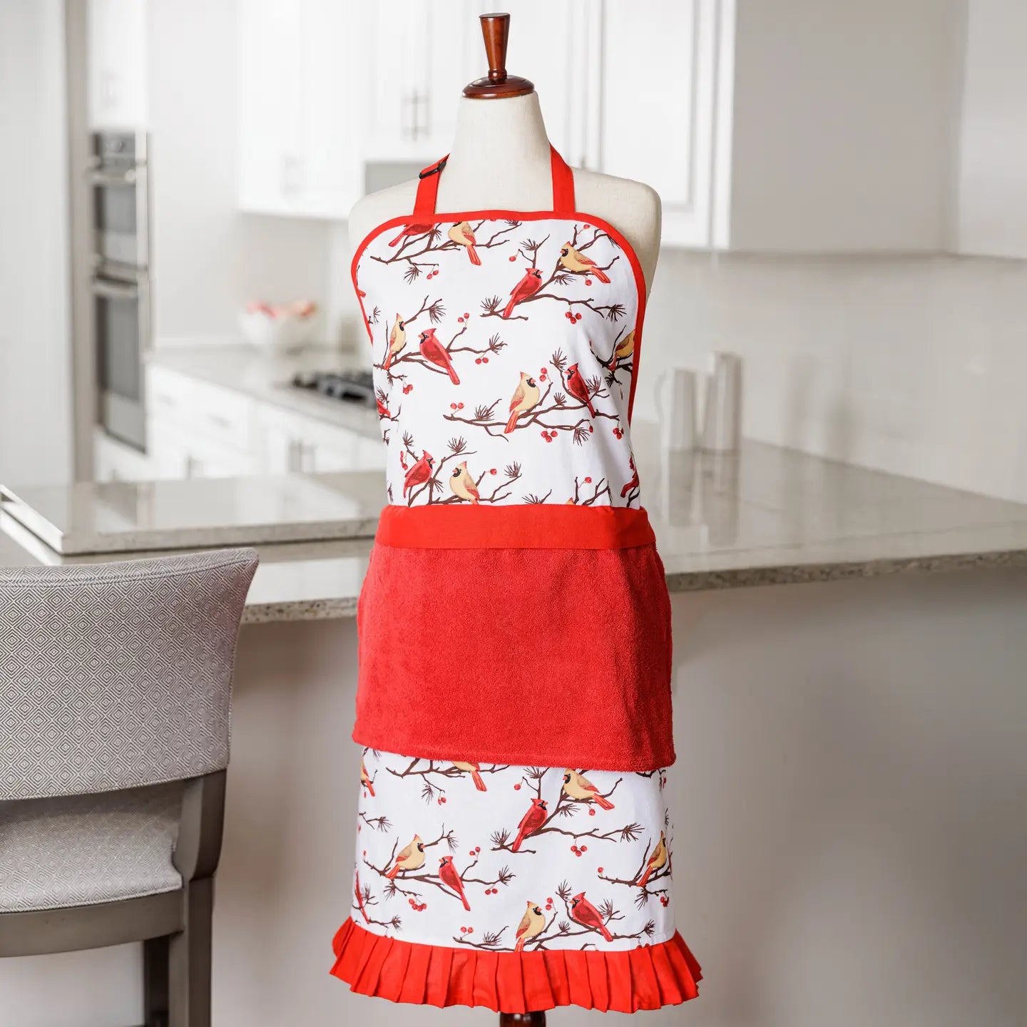 Adjustable Apron w/Removable Towel-Birchwood