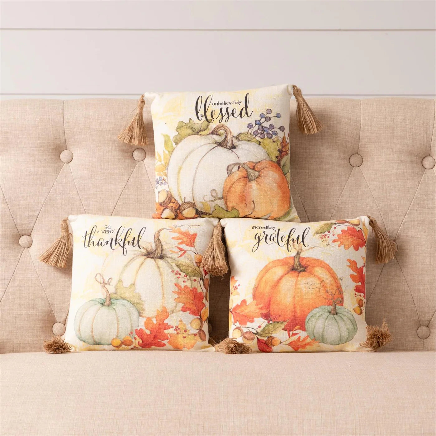 Mini Pillow - Pumpkins