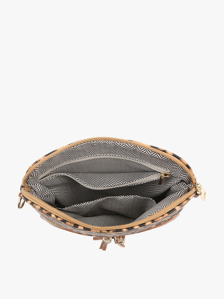 Tara Double Zip Crossbody/Wristlet Bag | M1785 : Cow-Brown