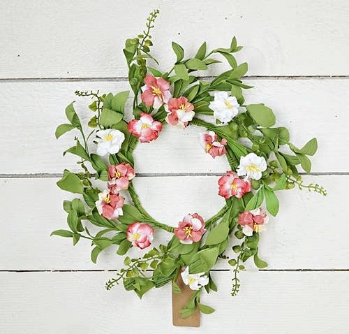ISB75632- 12in Wreath-Carnation Garden-4/48pcs