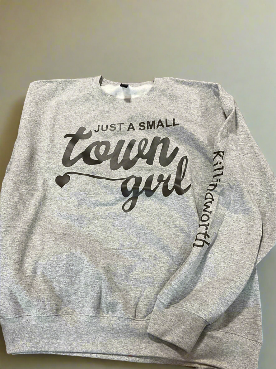 Just A Small Town Girl Sweatshirt Killingworth - Grey XL