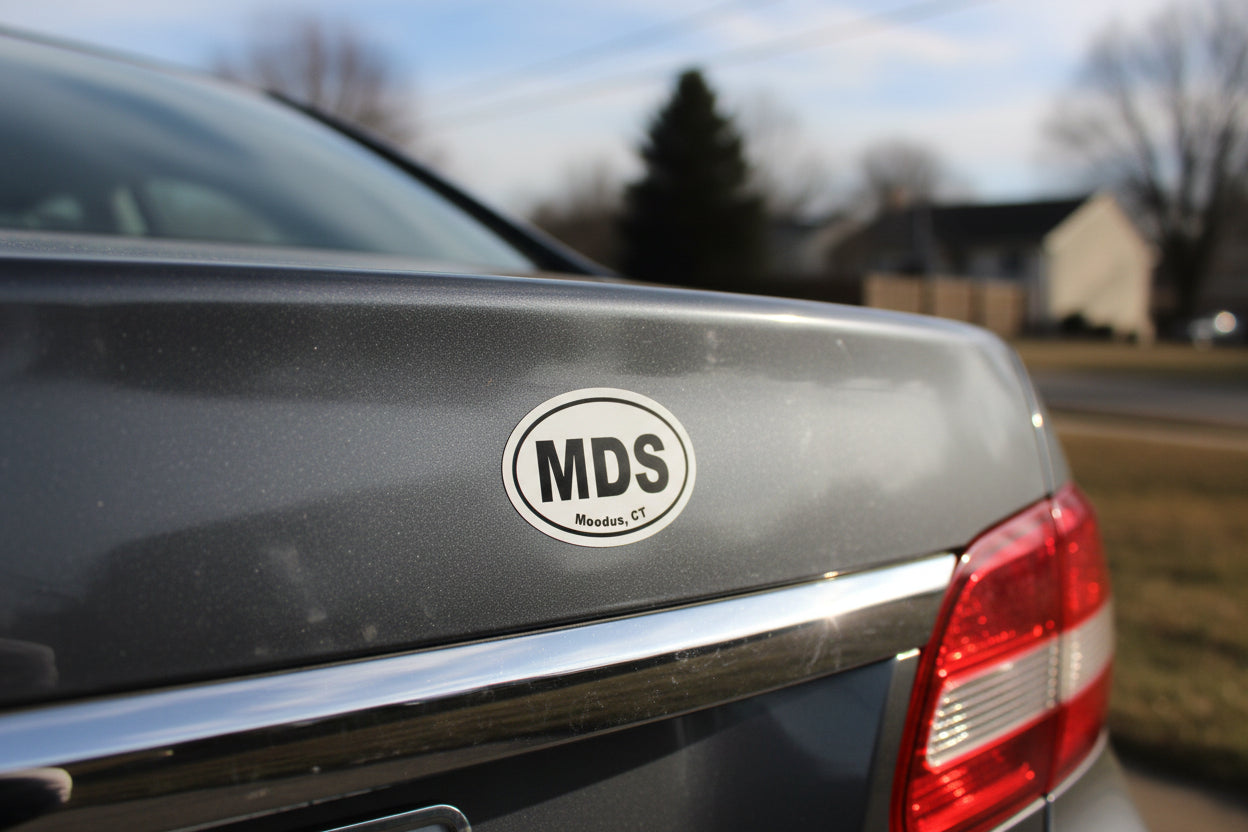Moodus CT Oval Sticker Vinyl Decal: 5"