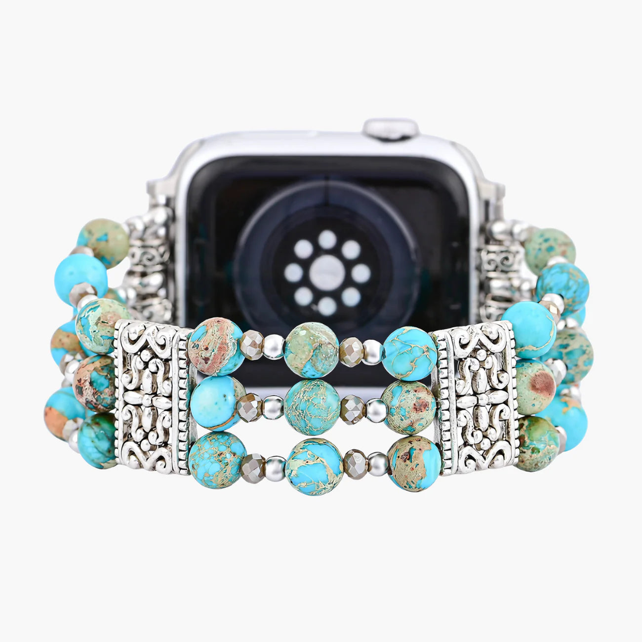 Artisanal Turquoise Spirit Stretch Apple Watch Strap-Large