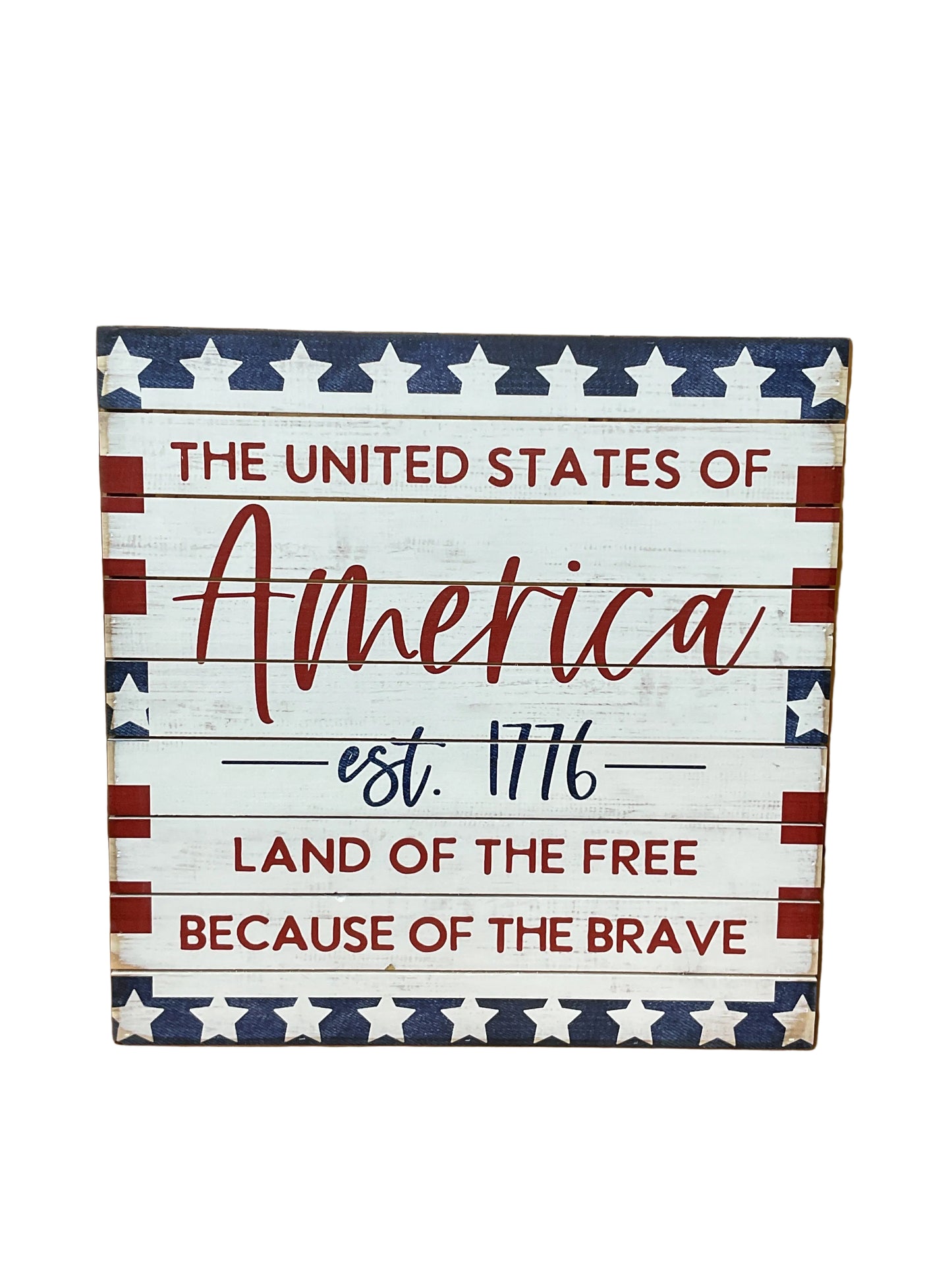 America Est. 1776 Pallet Sign
