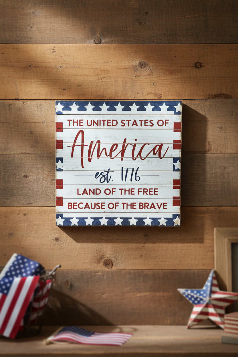 America Est. 1776 Pallet Sign