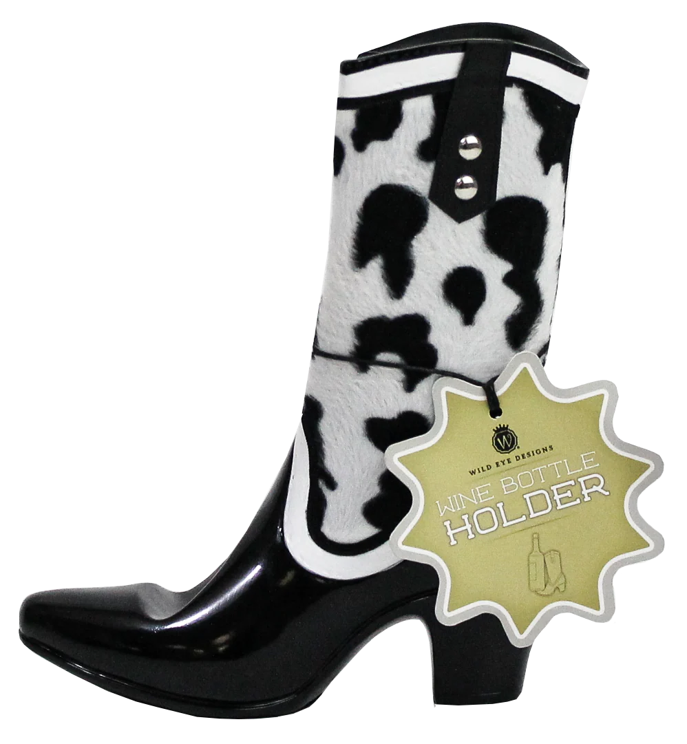 Bovine Cowhide Cowboy Boot Bottle Holder