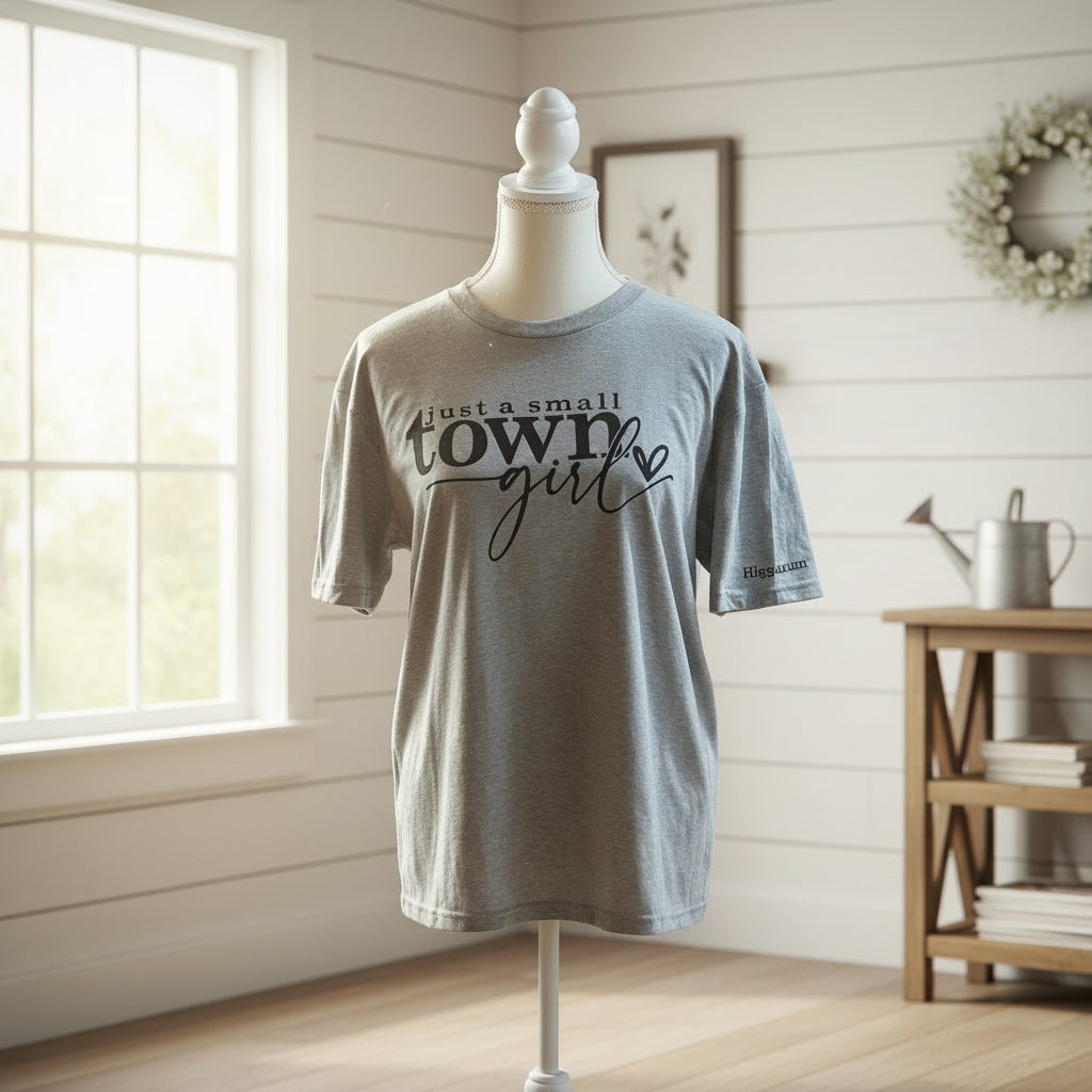 Just A Small Town Girl Tshirt Higganum - Grey M