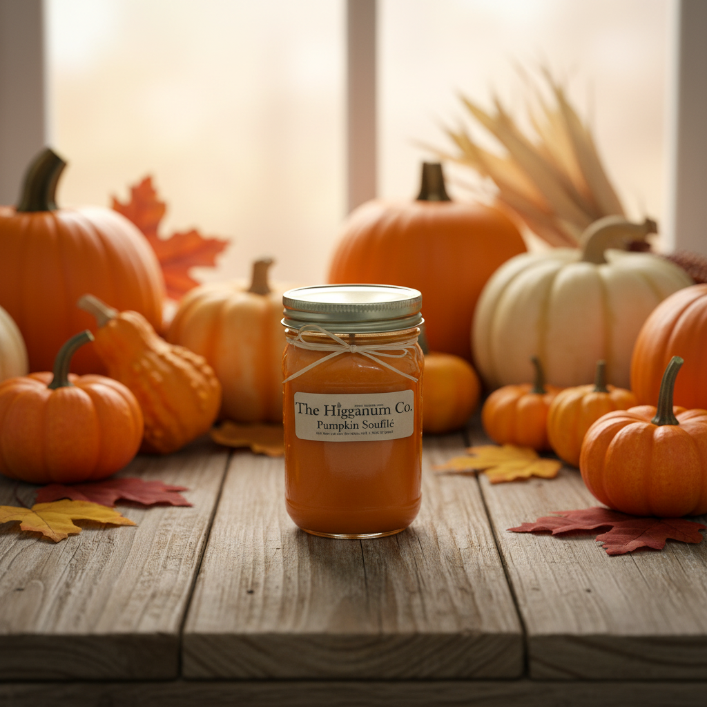 The Higganum Co. - Pumpkin Soufflé Candle - Mason Jar