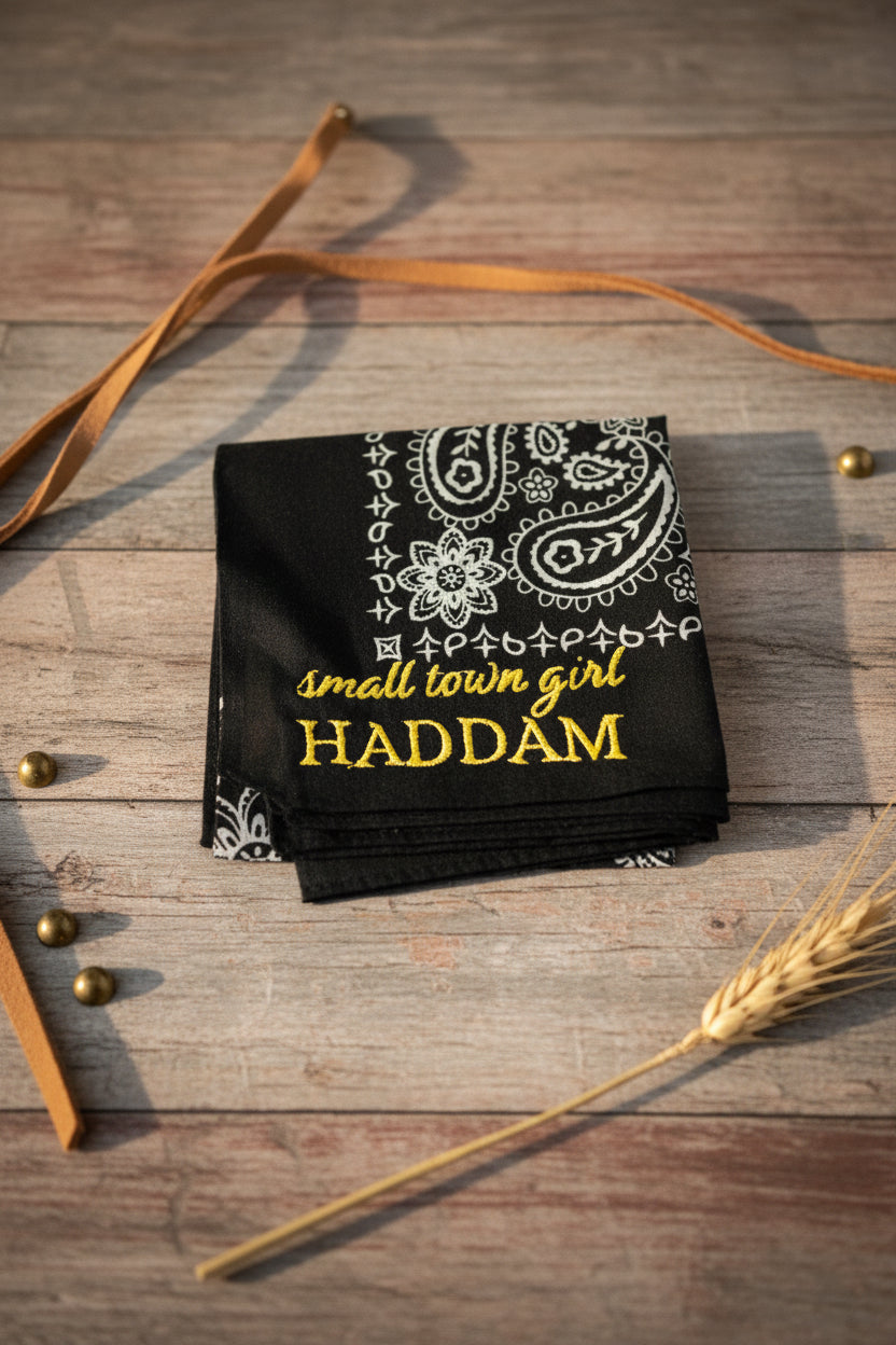 Black - Small Town Girl "Haddam" Bandana