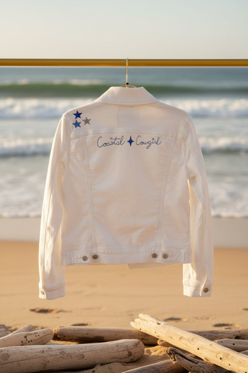 White Levi's Jacket "Crab" - L