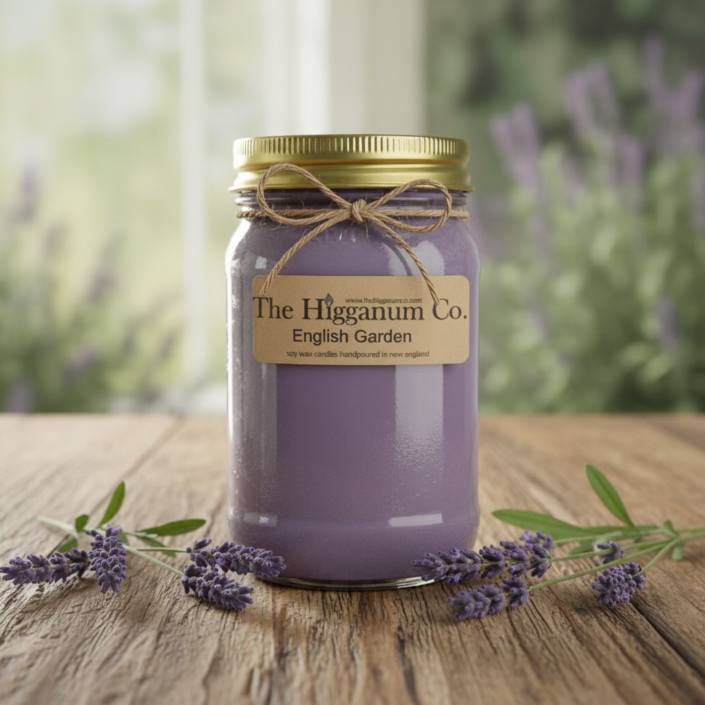 The Higganum Co. - English Garden Candle - Mason Jar