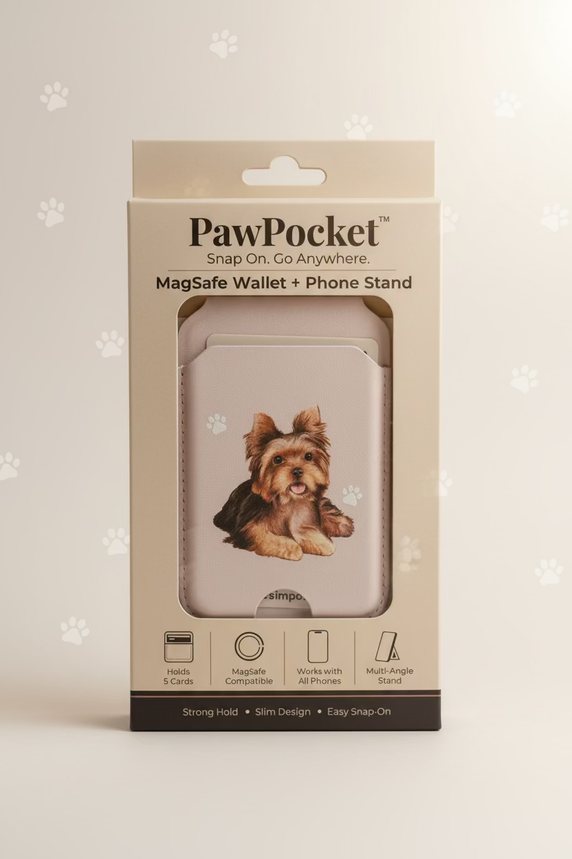 Yorkie Phone Magwallet