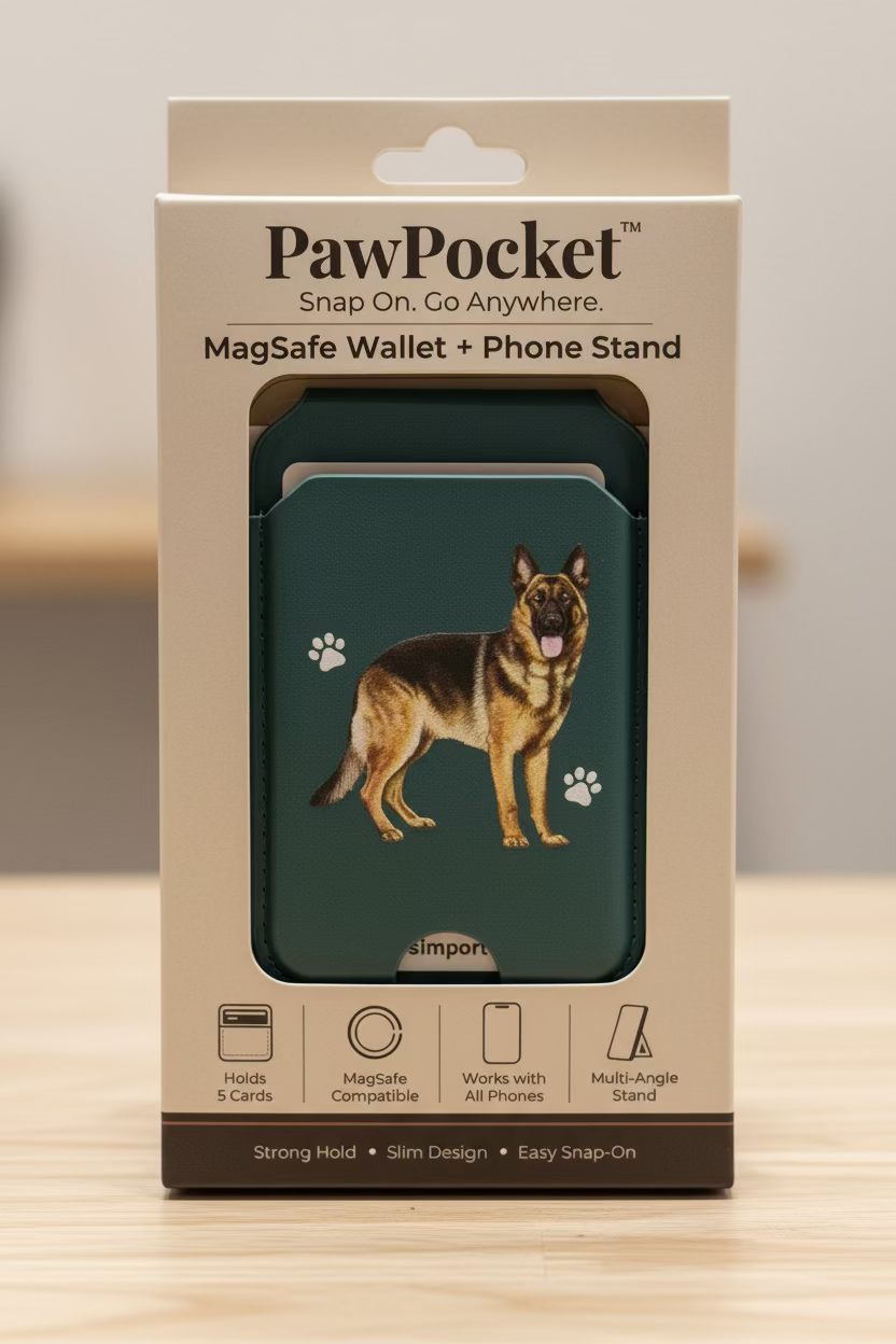 German Shepherd (Black) Phone Magwallet