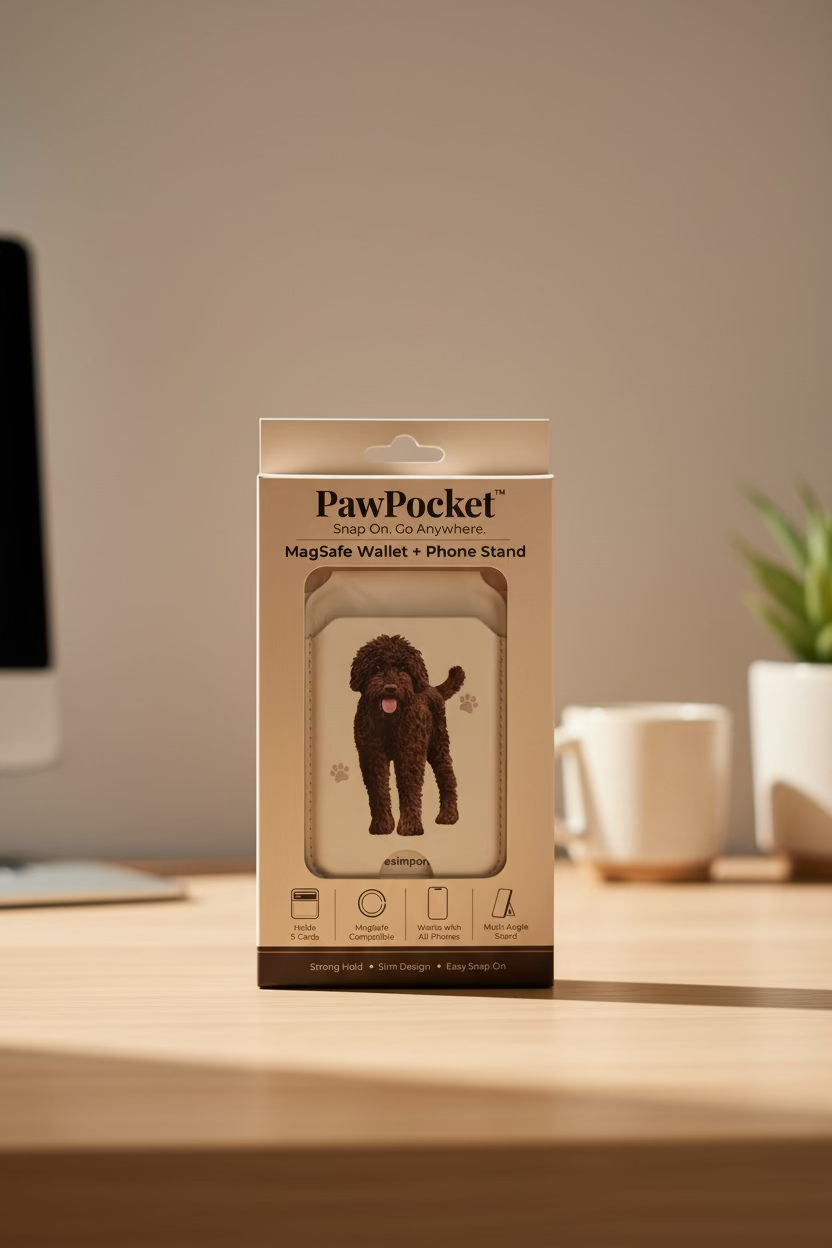 Labradoodle (Black) Phone Magwallet