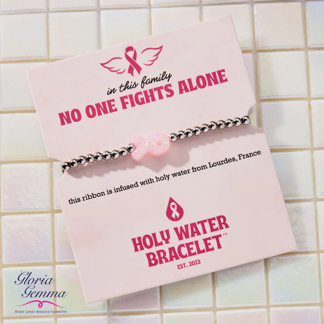 Holy Water Pink Ribbon Awareness Bracelet