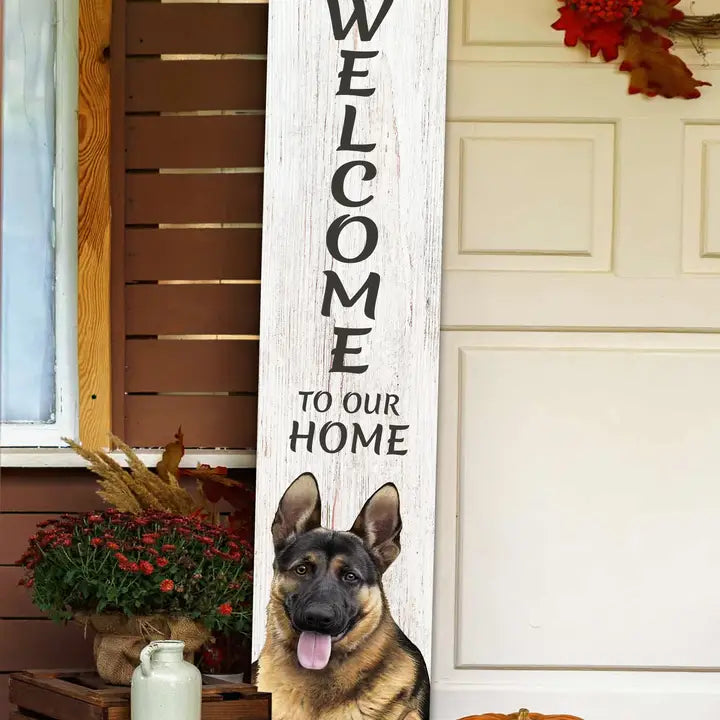 German Shepherd Welcome Sign