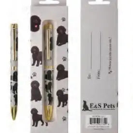 Labradoodle Black Ball Point Pen