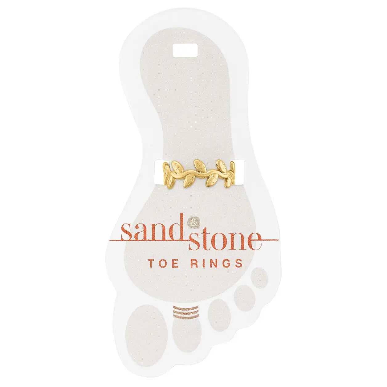 Gold Vine Sand & Stone Toe Ring