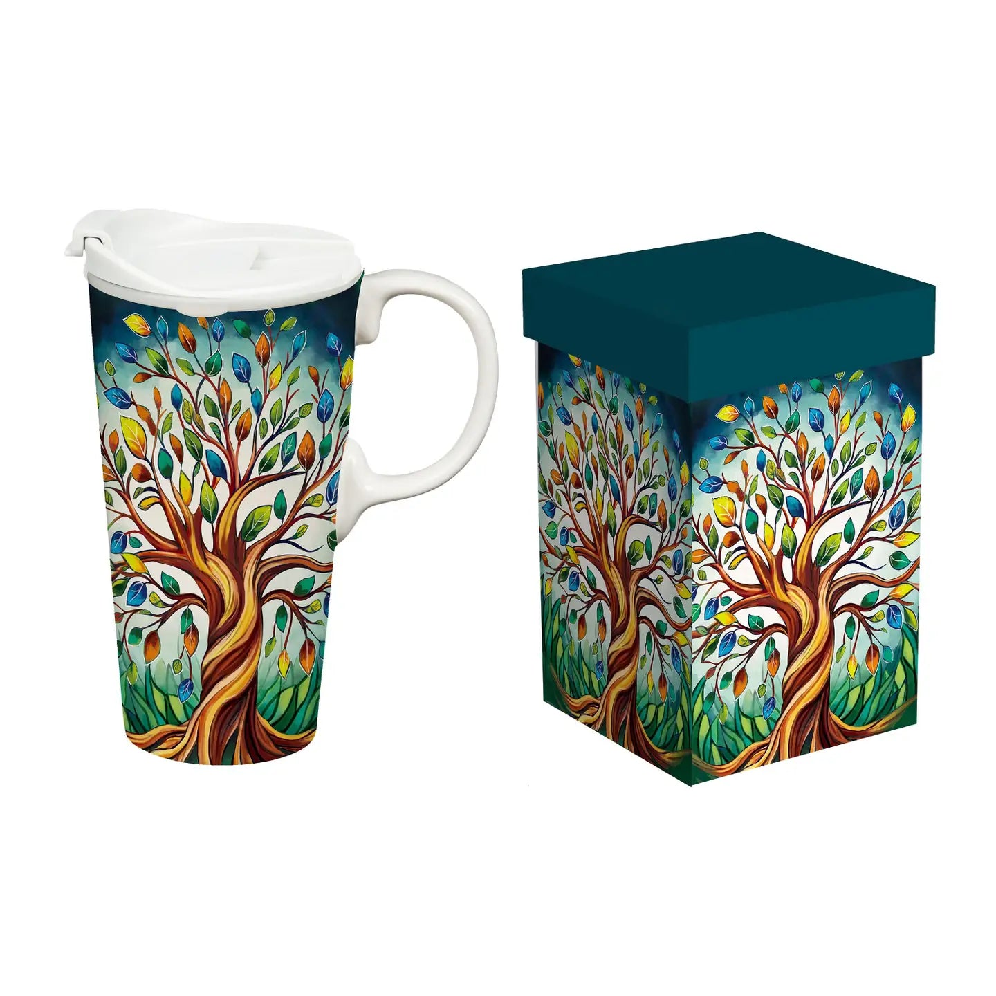 Tree of Life Ceramic Perfect Cup 17oz. W/ Gift Box